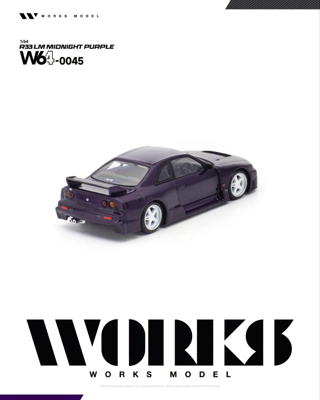 Works Model 1:64 R33 LM Midnight Purple W640045