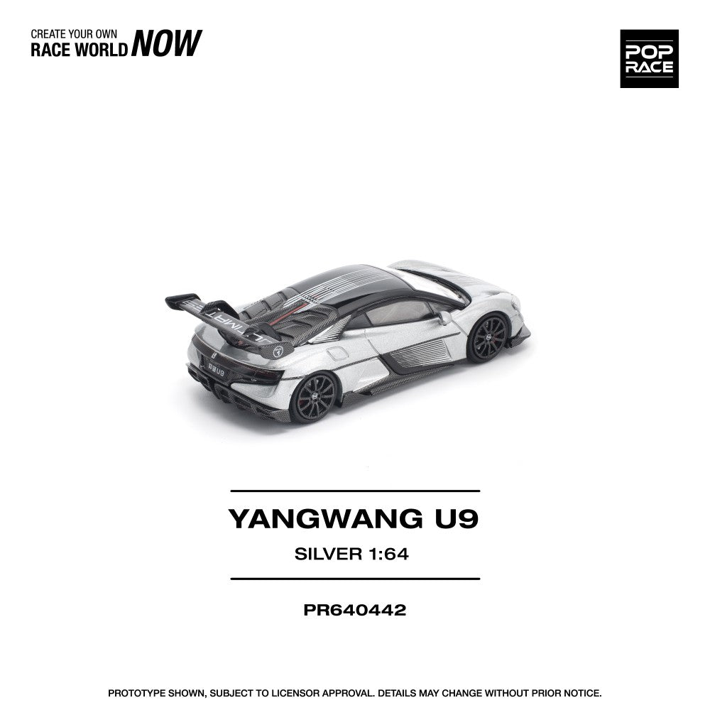 Pop Race 1:64 YANGWANG U9 Silver PR640442