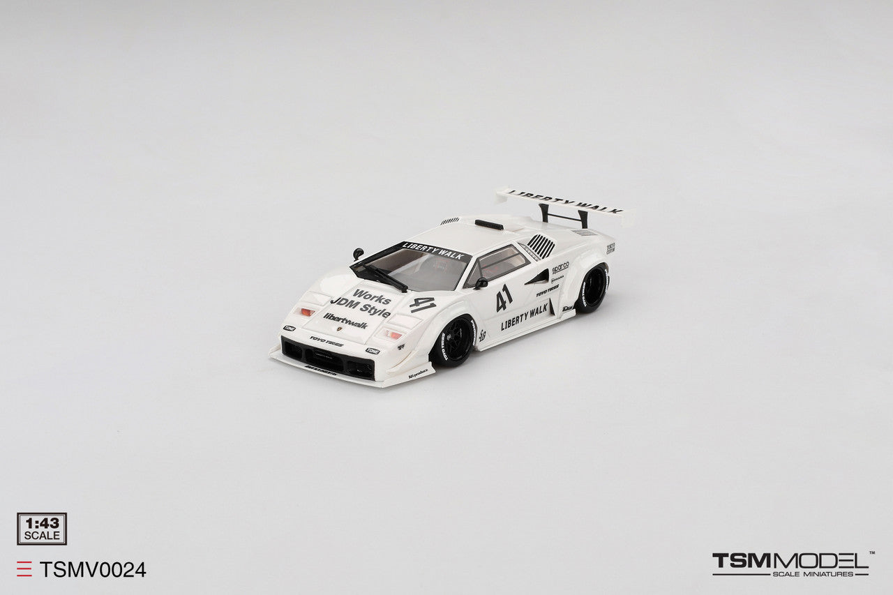 TSM True Scale Miniatures 1:43 Lamborghini Countach LB-WORKS White 2024 Tokyo Auto Salon TSMV0024