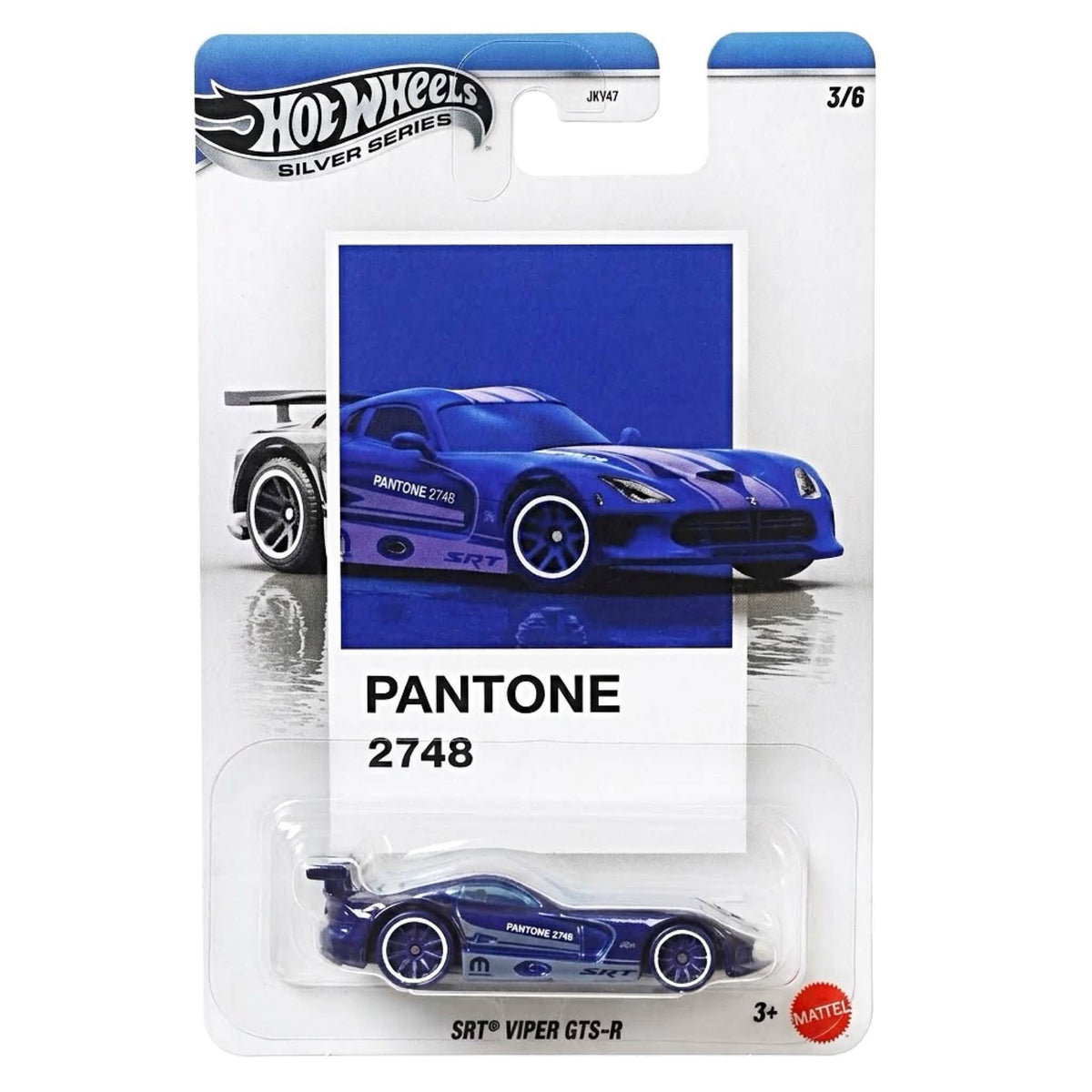 Hot Wheels 1:64 Pantone Mix 3 SRT Viper GTS-R 3/6 Silver Series