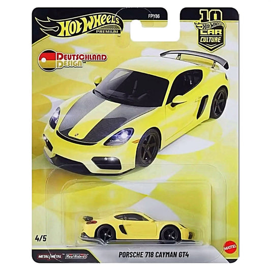 Hot Wheels 2026 1:64 Premium Deutschland Porsche 718 Cayman GT4 Car Culture 4/5