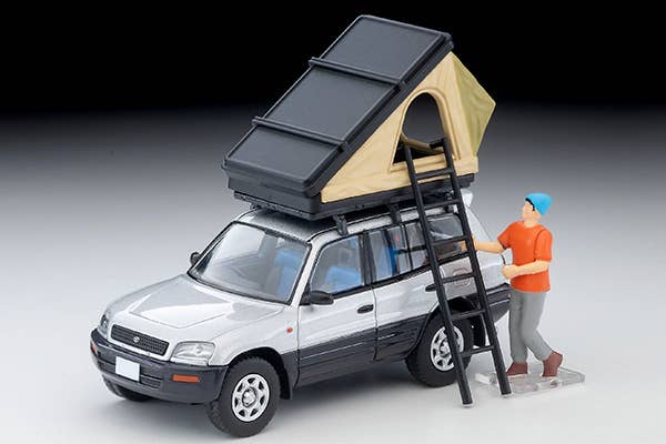 Tomica Limited Vintage 1:64 Toyota RAV4J V silver with tent