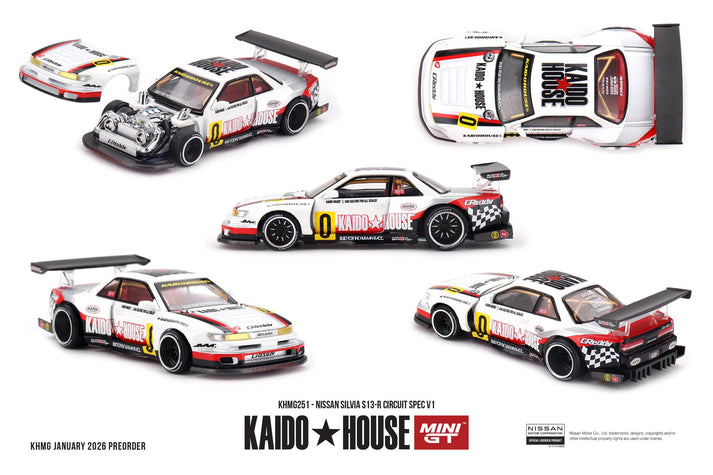 Kaido House x Mini GT 1:64 Nissan Silvia S13-R Circuit Spec V1 #251