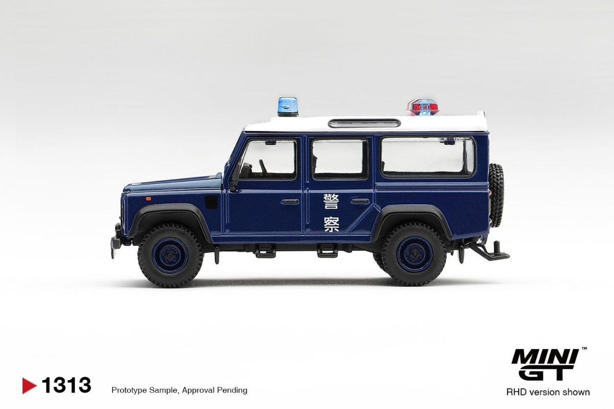 Mini GT 1:64 Land Rover Defender 110 Royal HK Police TAI PO District (RHD) Hong Kong Exclusive *Blister Packaging*