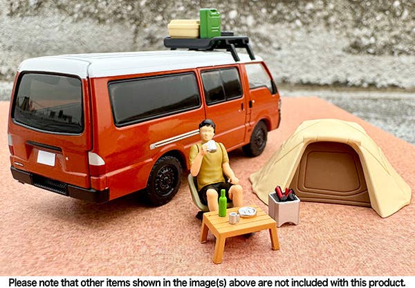 Tomica Limited Vintage 1:64 Mazda Bongo Brawny Van Custom Specification Brown With Roof Carrier And Figure