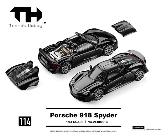 Trends Hobby 1:64 Porsche 918 Spyder Black