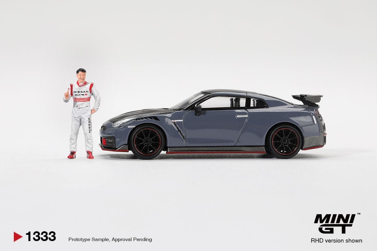 Mini GT 1:64 Nissan GT-R Nismo 2024 Tsukuba Production Car Lap Record W / Matsuda Figure Tsugio Matsuda Collection (RHD) #1333