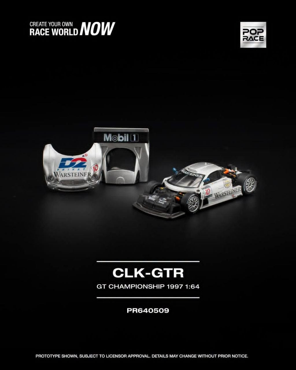 Pop Race 1:64 Mercedes Benz AMG CLK GTR FIA GT Championship 1997 #0509