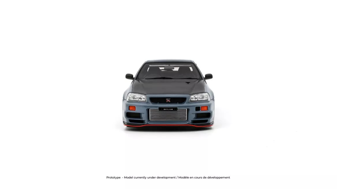 Ottomobile 1:18 2025 Nissan Skyline GT-R (BNR34) with body kit *Resin Series* Stealth Grey OT1238