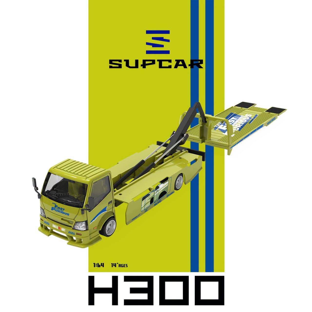 Supcar 1:64 Diecast H300 Tow Truck F&F Green Livery