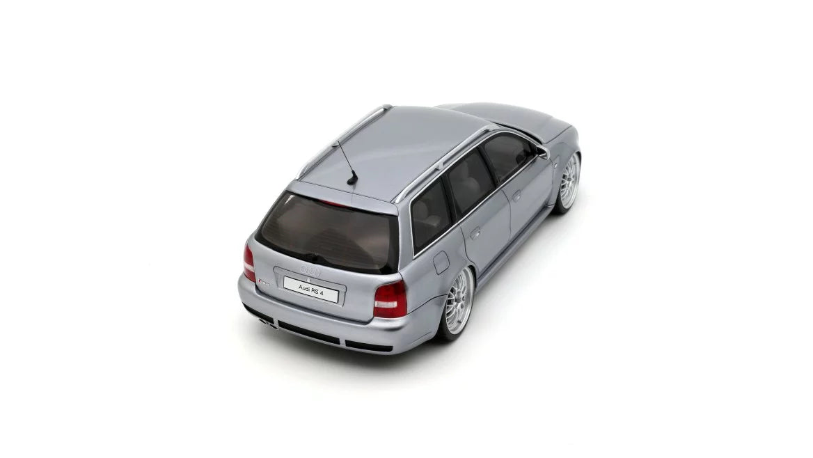 Ottomobile 1:18 Audi RS 4 (B5) Avant "stanced" Avus Silver 2025 *Resin Series* OT1396