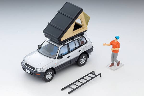 Tomica Limited Vintage 1:64 Toyota RAV4J V silver with tent