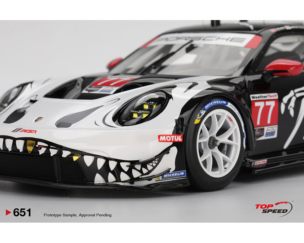Top Speed 1:18 Porsche 911 GT3 R #77 AO Racing 2025 IMSA Petit Le Mans *Resin Model*