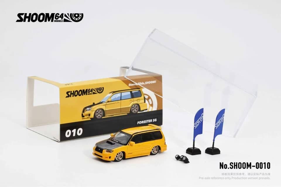 Shoom64 1:64 Diecast Subaru Forester Mk2 SG9 Yellow (SHOOM-093-010)