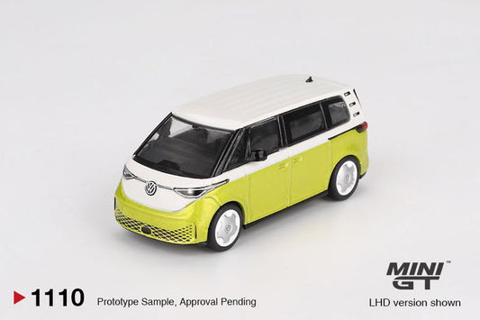 Mini GT 1:64 Volkswagen ID.BUZZ Candy White/Pomelo Yellow (RHD) #1110