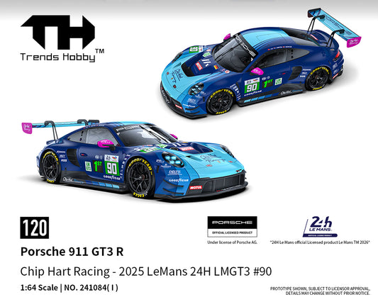 Trends Hobby 1:64 2025 Porsche 911 GT3 R #90 LeMans 24H Blue