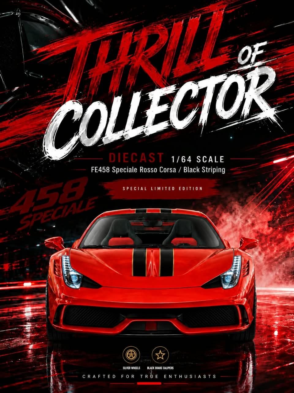 TOC 1:64 Diecast Model
458 Speciale (TC-D-FE458SP)