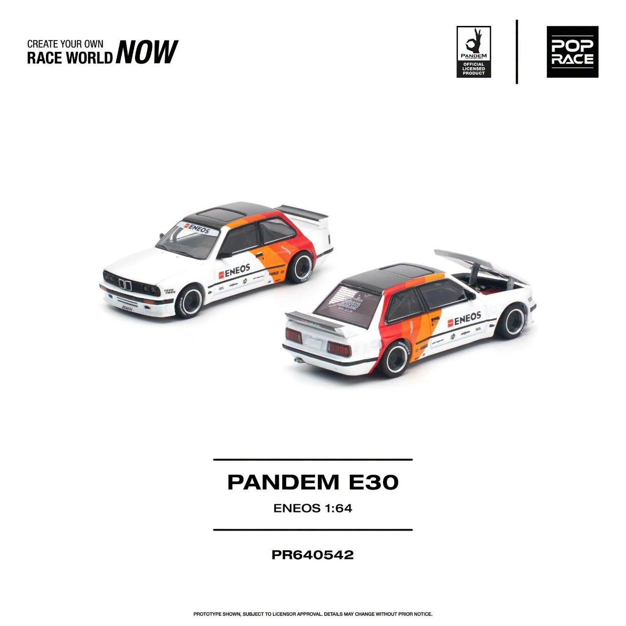 Pop Race 1:64 PANDEM E30 ENEOS #0542
