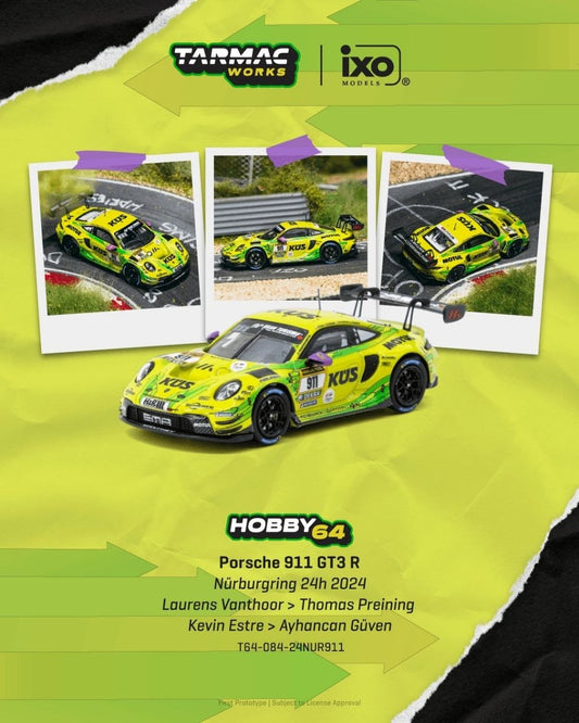 Tarmac Works 1:64 Porsche 911 GT3 R Nürburgring 24h 2024
Laurens Vanthoor/Thomas Preining/Kevin Estre/Ayhancan Güven