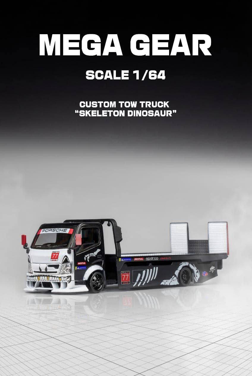 Mega Gear 1:64 300 Series II Custom Tow Truck Skeleton Dinosaur Livery (MG-643)