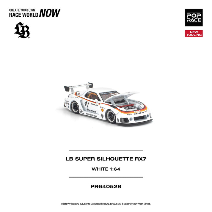 Pop Race 1:64 LB Super Silhouette RX7 (FD3S) White