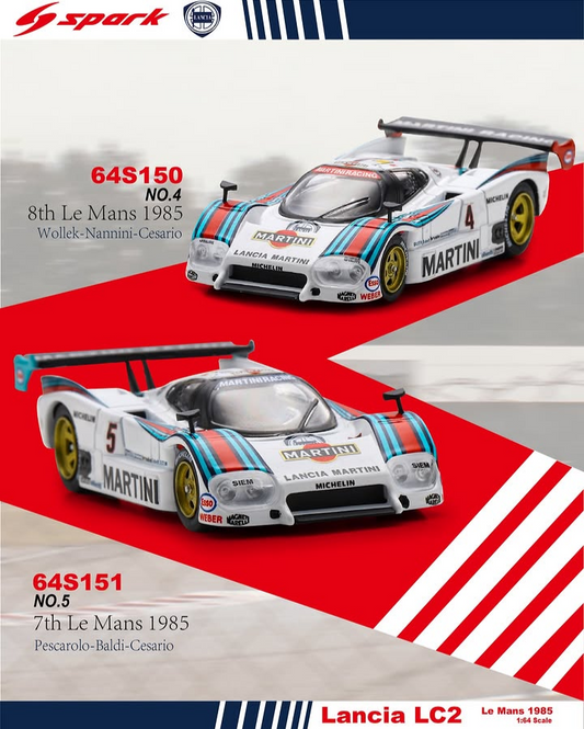 Spark 1:64 1985 Lancia LC2 Martini Livery