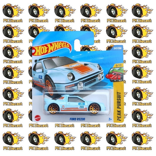 Hot Wheels 1:64 Mainline Ford RS200 Peak Pursuit 247/250 Short Card