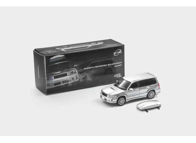 ModelModel 1:64 Subaru Forester STI Version with Rooftop Cargo Silver (MM64-SG9-004)