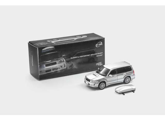 ModelModel 1:64 Subaru Forester STI Version with Rooftop Cargo Silver (MM64-SG9-004)