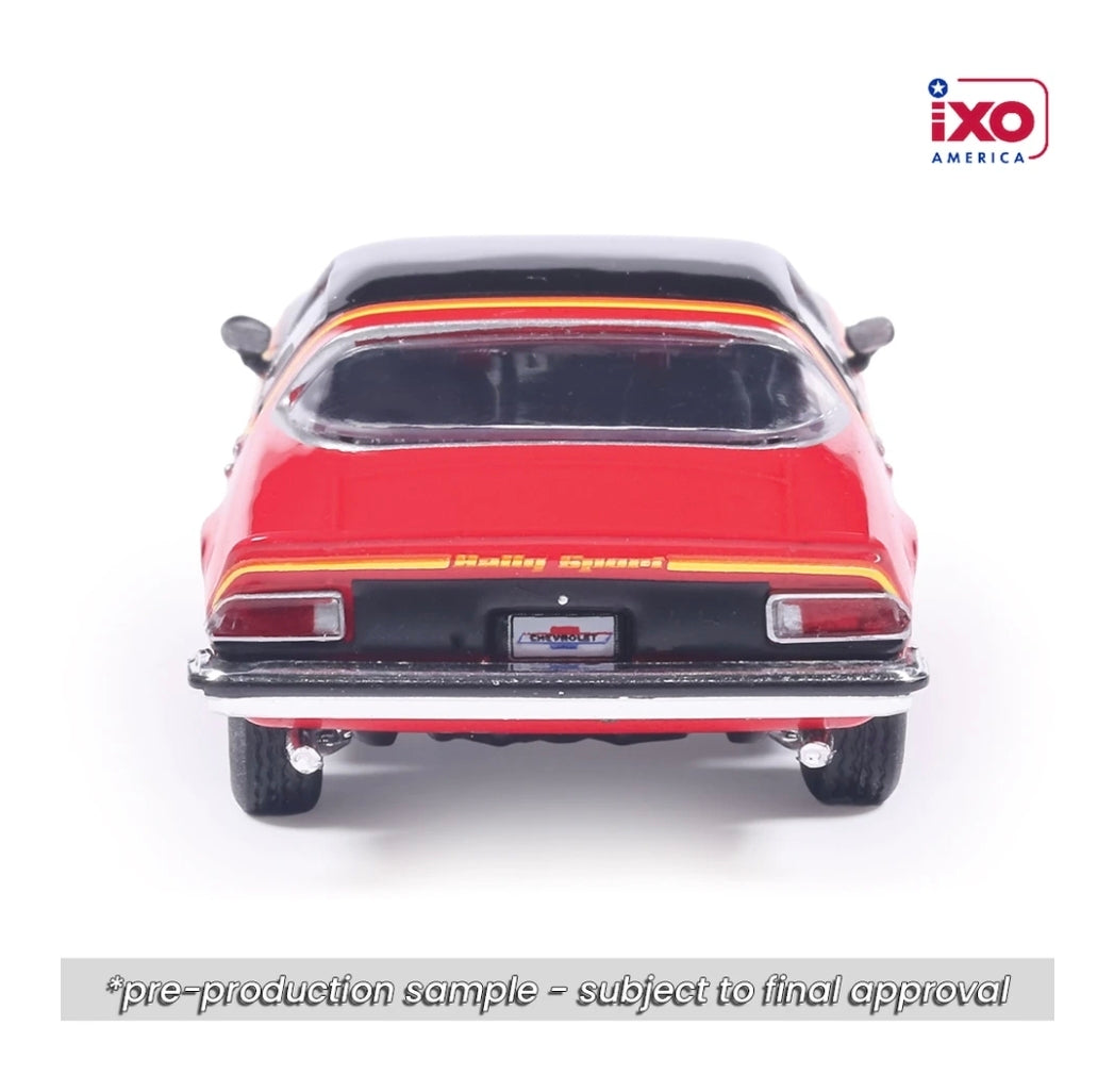IXO America 1:64 1975 Chevrolet Camaro Rally Sport Light Red and Black