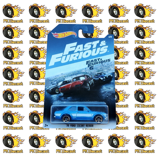 Hot Wheels 1:64 Fast & Furious 6 '70 Ford Escort RS1600 6/8