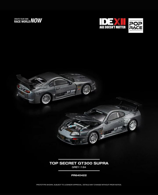 Pop Race 1:64 Top Secret GT300 Supra Gray IDE 2025 PR640422