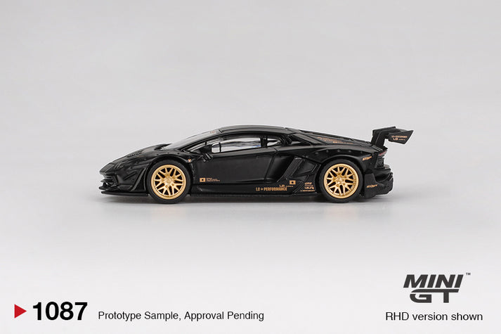 Mini GT 1:64 LB Works Lamborghini Aventador Limited Edition Matt Black #1087