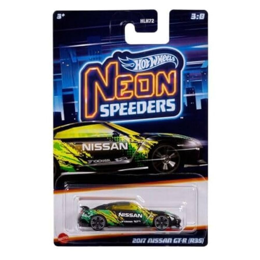 Hot Wheels Neon Speeders 2017 Nissan GT-R (R35) 3:8