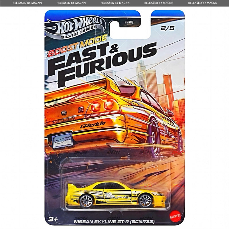 Hot Wheels 1:64 Silver Series Fast & Furious Boost Mode Full Set of X5 Cars