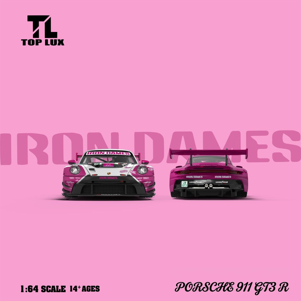Top Lux TL 1:64 Diecast Model
911 GT3 R Iron Dames #85 Livery (TL64006)