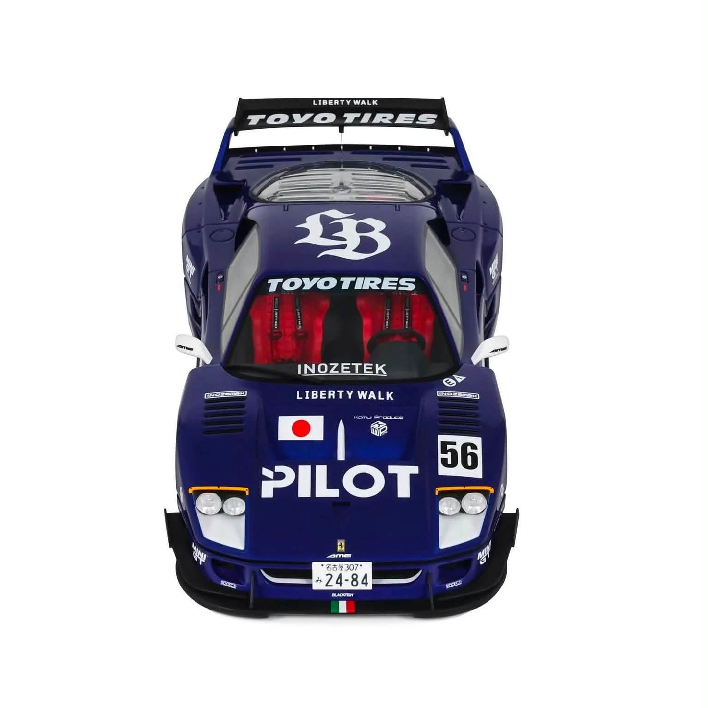 Ottomobile 1:18 Project Cars 2015 Pandem Nissan Fairlady Z & 2024 LB-Works F40 Blue Metallic*Resin Series*