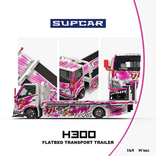 Supcar 1:64 Diecast H300 Tow Truck
White/Pink Livery