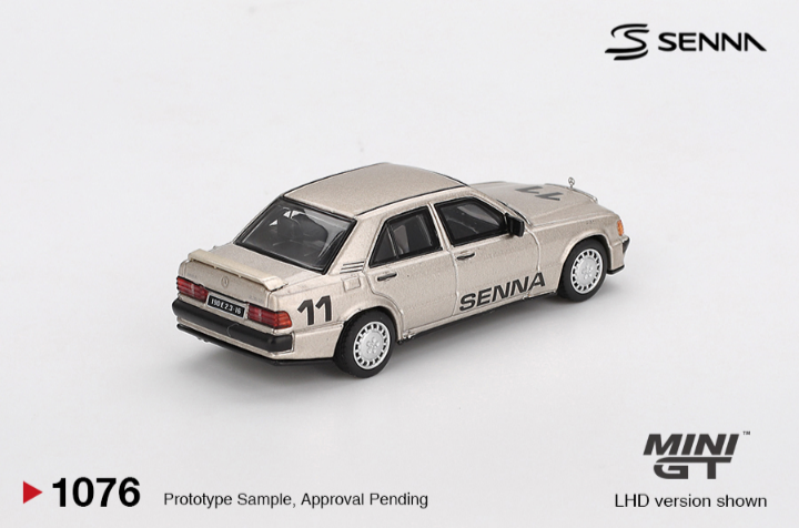 Mini GT 1:64 Mercedes-Benz 190 E 2.3-16 #11 Ayrton Senna 1984 Nürburgring Race of Champions w/ Figure (LHD) #1076