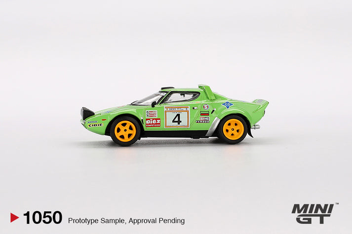 Mini GT 1:64 Lancia Stratos HF #4 1979 Spanish Rally Champion #1050