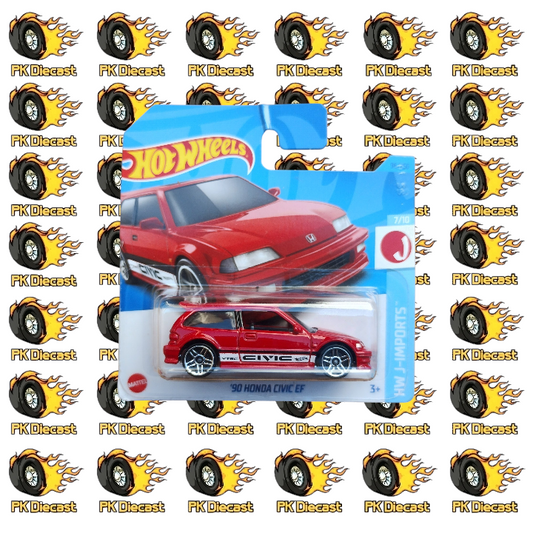 Hot Wheels 1:64 2023 Mainline '90 Honda Civic EF 96/250 HW J-Imports Short Card *Damaged Card*