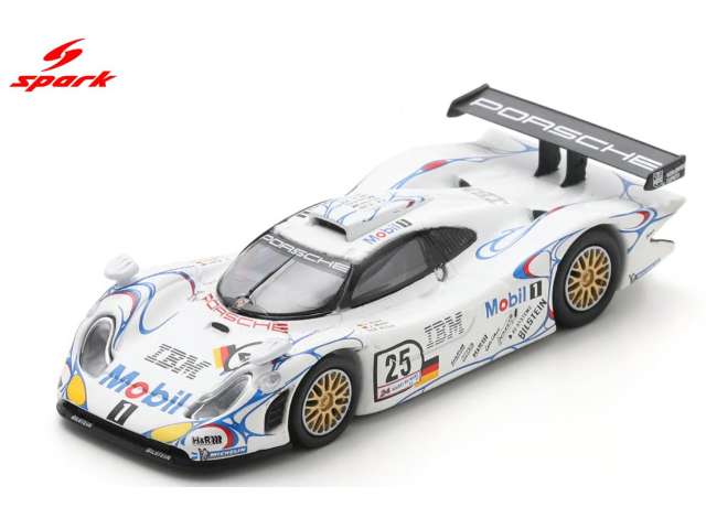 Spark Models 1:64 1998 Porsche 911 GT1 #25 B.Wolleck/J.Muller/U.Alzen 2nd Le Mans 24h White