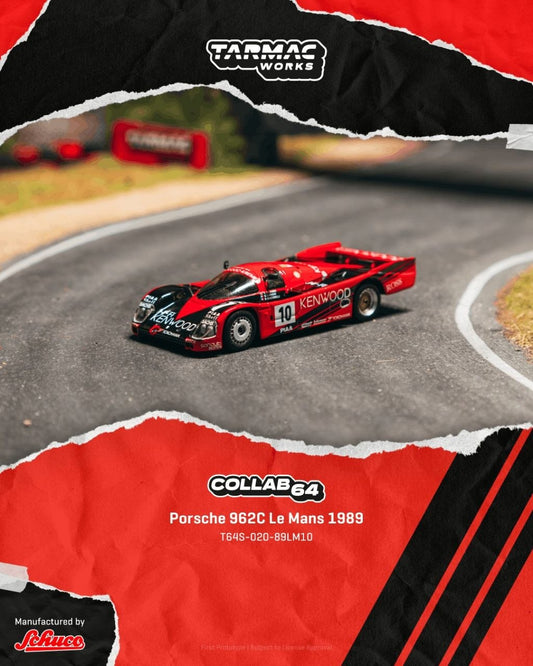 Tarmac Works 1:64 1989 Porsche 962C #10 24h Le Mans Red