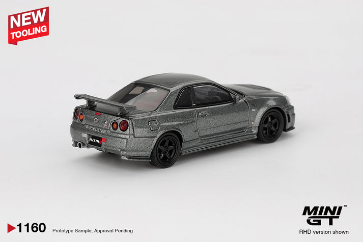 Mini GT 1:64 Nissan Skyline GT-R Dark Metal Grey NISMO BNR34 CRS #1160