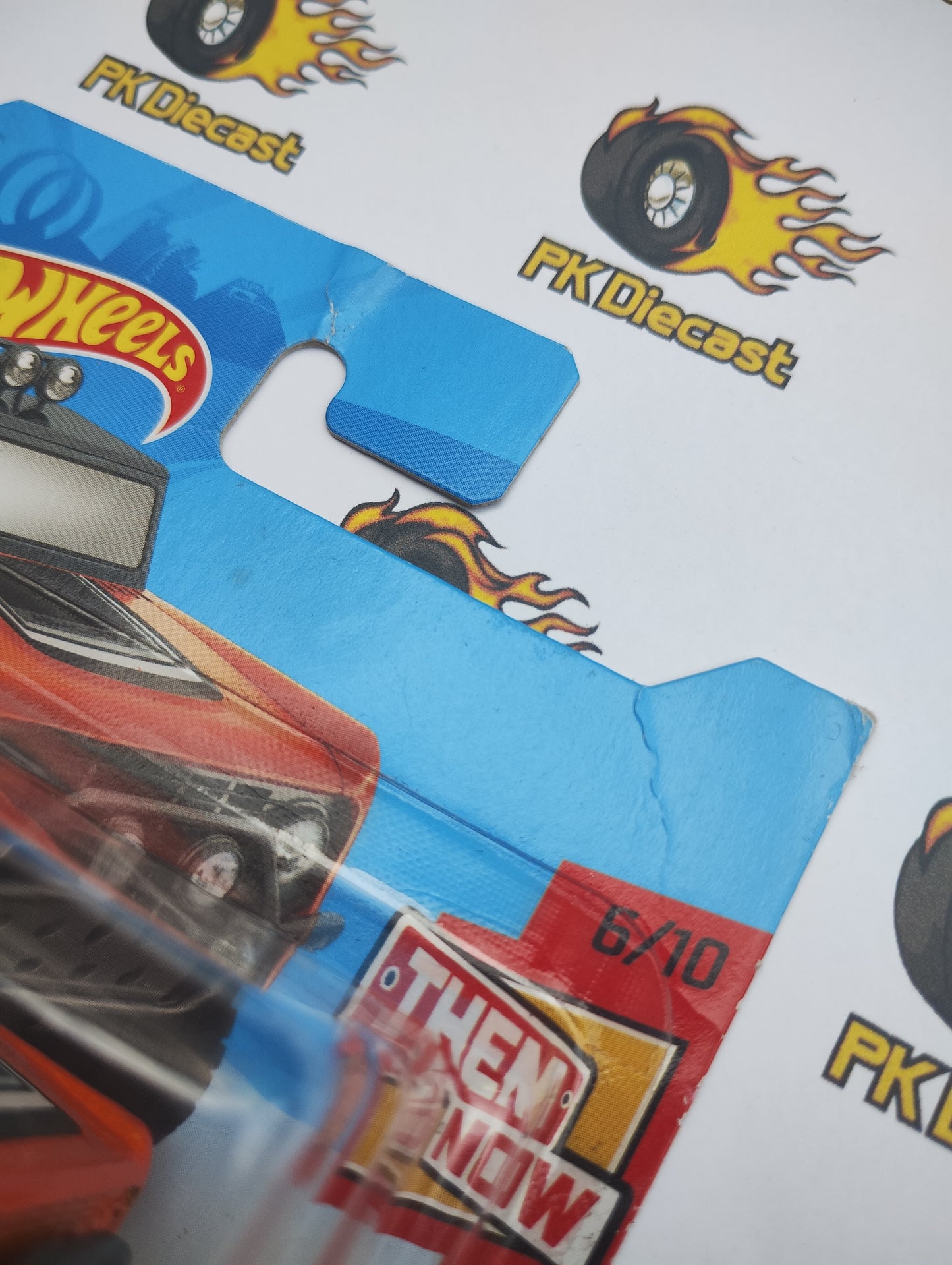 Hot Wheels Custom Ford Bronco Error/Misprint Orange Then and Now 2021 Short Card *Damaged Card*