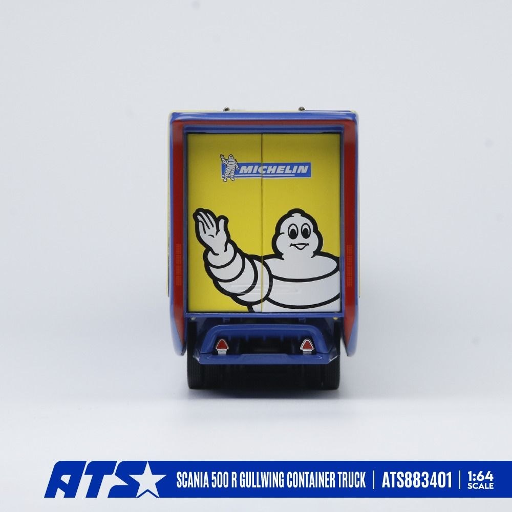 ATS 1:64 Diecast Model Scania 500 R Gullwing Container Truck
Michelin Livery (ATS883401)