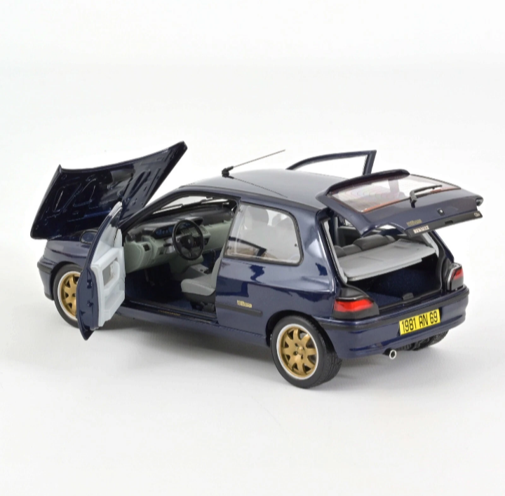 Norev 1:18 1993 Renault Clio I Williams Blue Sport Pearlescent - 185230