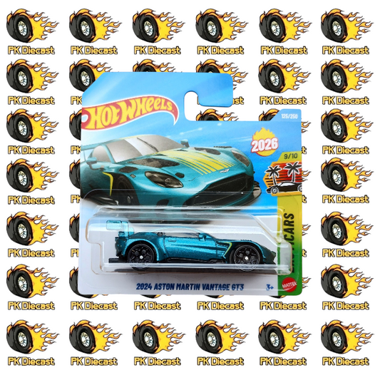 Hot Wheels 1:64 Mainline 2024 Aston Martin Vantage GT3 125/250 Exoticars Short Card