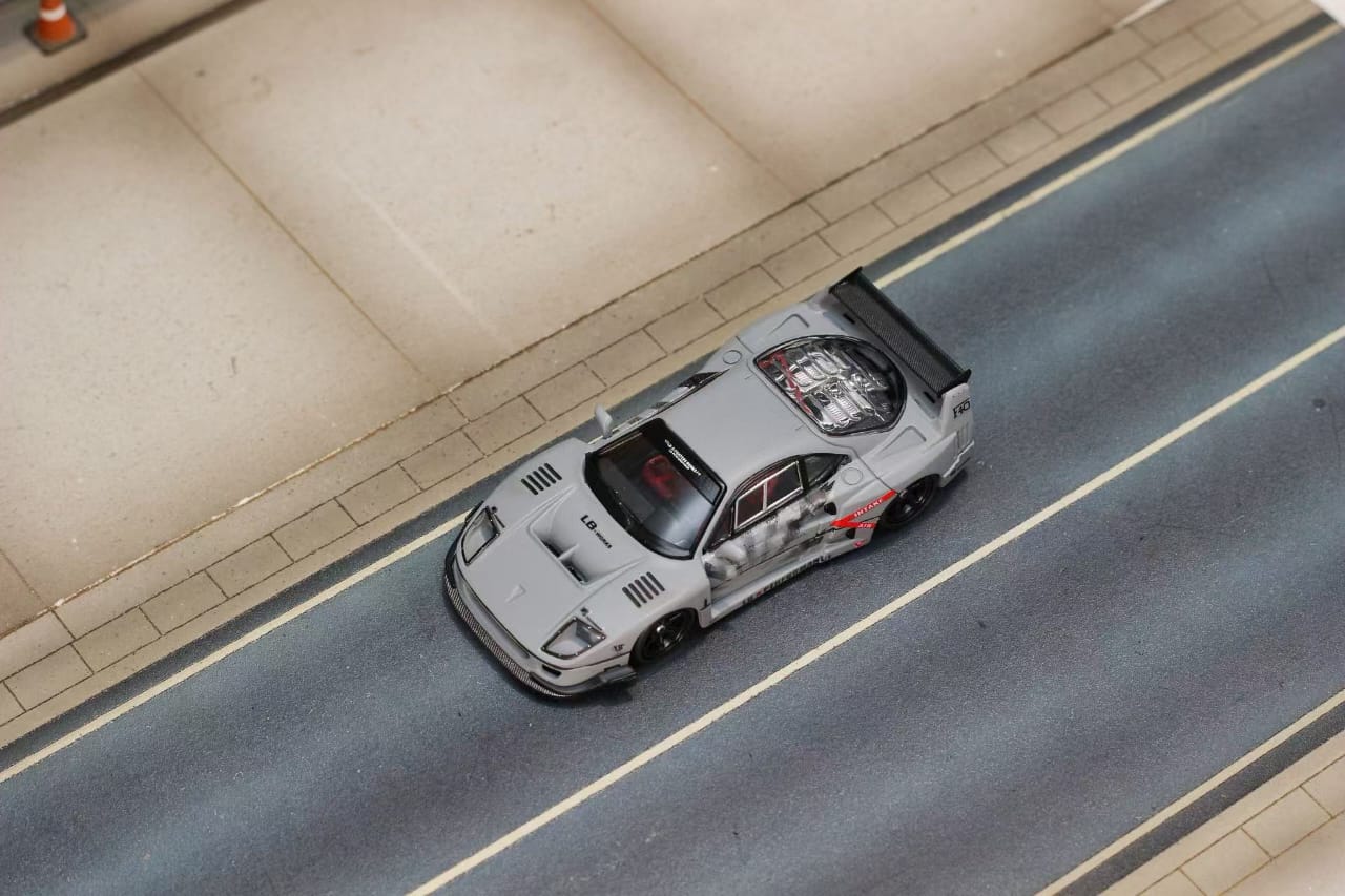 Ghost Player x Street Weapon 1:64 Liberty Walk Ferrari F40 Cement Grey