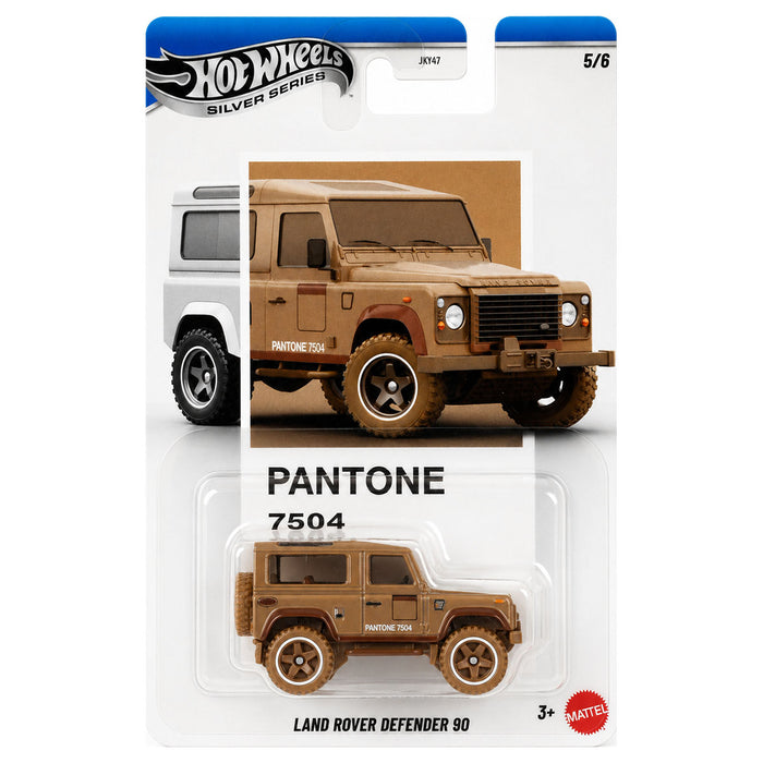 Hot Wheels 1:64 Pantone Mix 2 Land Rover Defender 90 Silver Series 5/6